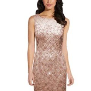 NWT Adrianna Papell Embellished Sheath Occassion Dress - Size 10
